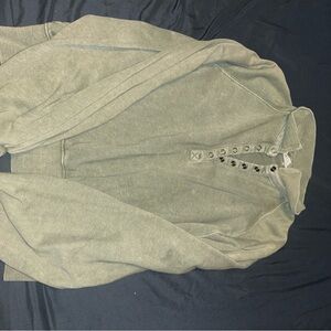 Peach Love California Gray Button Down Shirt